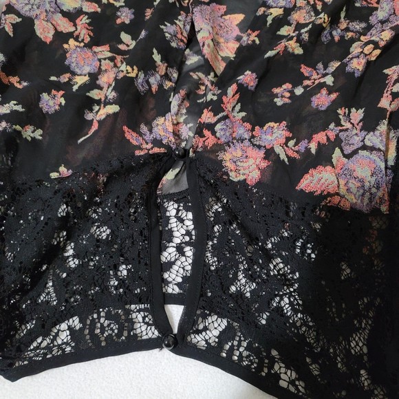 Soprano Floral Lace flowy blouse boho top S - Picture 10 of 11
